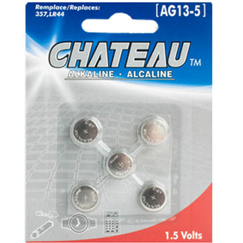 BATTERY ALKALINE AG13 1.5V COIN REPLACE 357 LR44 LR1154 SR44 A76