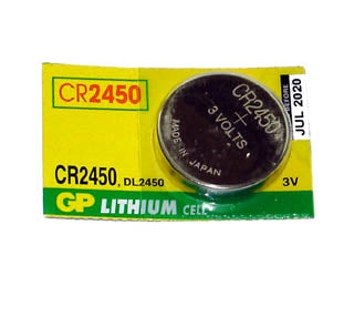 BATTERY LITHIUM 3V CR 2450