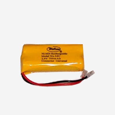 BATTERY NI-MH 2XAAA 700MAH 2.4V UNIVERSAL CONN