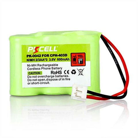 BATTERY NI-MH 3X2/3AA 600MA JST