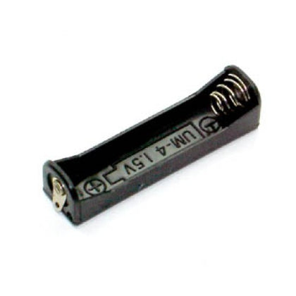 BATTERY HOLDER AAAX1(UM-4) PLAS BLK WITH SOLDER LUG CONN