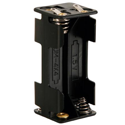 BATTERY HOLDER AAAX4 PLAS BLK W/ SOLDER LUG CONNECTOR