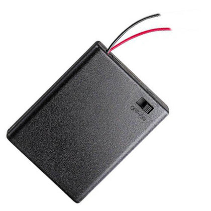 BATTERY HOLDER AAAX4 WITH SWITCH AND COVER
