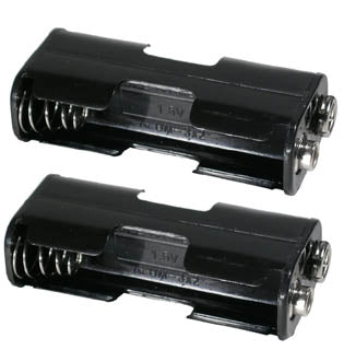 BATTERY HOLDER AAX2 PLAS SNAP BLK