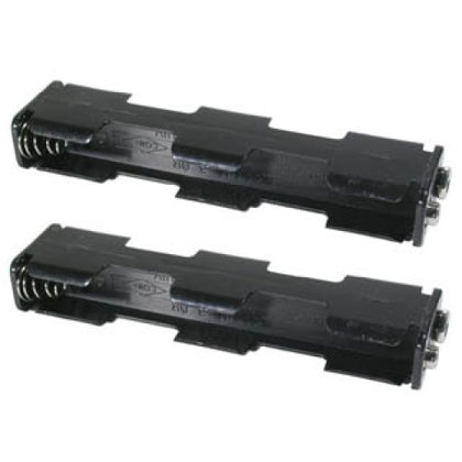 BATTERY HOLDER AAX4 PLAS BLK