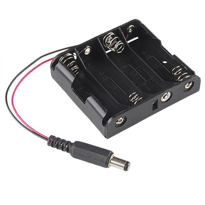 BATTERY HOLDER AAX4 W/2.1MM C+ PLUG