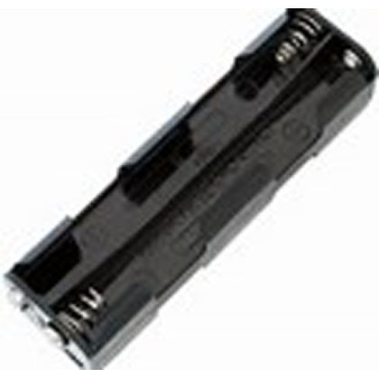 BATTERY HOLDER AAX8 PLASTIC BLK SNAP
