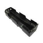 BATTERY HOLDER AAX8 PLASTIC BLK SNAP