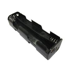 BATTERY HOLDER AAX8 PLASTIC BLK SNAP
