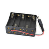 BATTERY HOLDER AAX10 PLASTIC BLK WITH WIRE AND 2.1MM DC PLUG