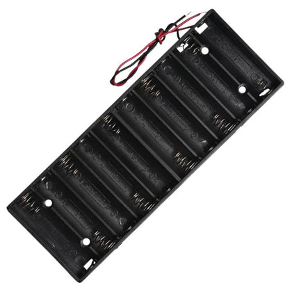 BATTERY HOLDER AAX10 PLASTIC BLK WITH WIRE