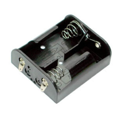BATTERY HOLDER CX2 PLASTIC BLK WITH SOLDER LUG CONN