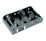 BATTERY HOLDER CX4 PLASTIC BLK WITH SOLDER LUG CONN