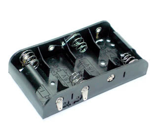 BATTERY HOLDER CX4 PLASTIC BLK WITH SOLDER LUG CONN