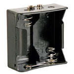 BATTERY HOLDER DX2 PLASTIC BLK SNAP TERMINALS