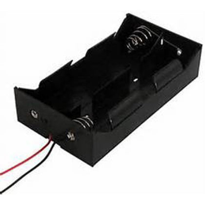 BATTERY HOLDER DX4 PLASTIC BLK WITH WIRE