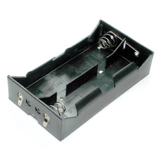 BATTERY HOLDER DX4 PLASTIC BLK WITH SOLDER LUG CONN{{