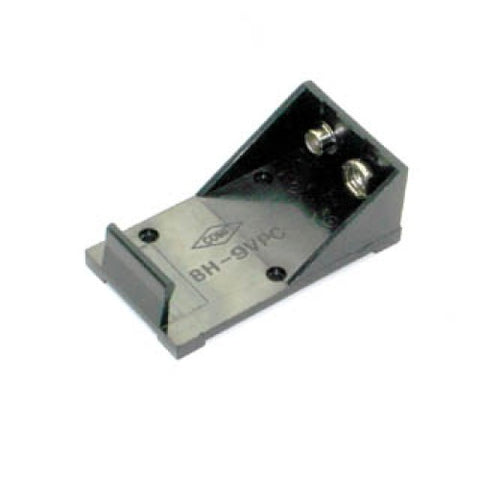 BATTERY HOLDER 9V PLASTIC BLK WITH SNAP CONN