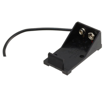 BATTERY HOLDER 9V PLASTIC BLK WITH WIRES