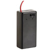 BATTERY HOLDER 9V PLASTIC BLK WITH COVER
