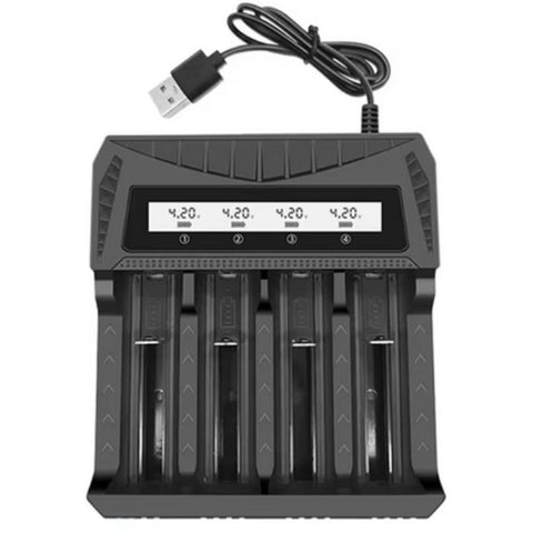 BATTERY CHARGER FOR 4X18650 LITH & AA/AAA NIMH/CAD BATT USB I/P