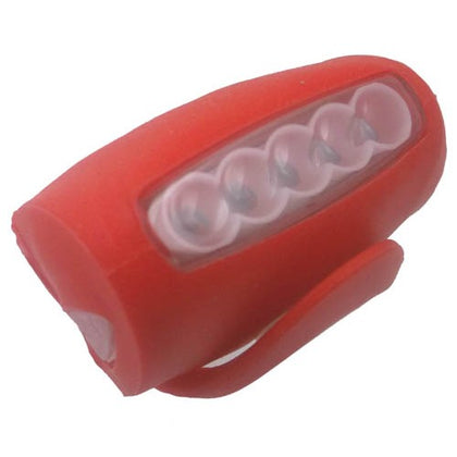 FLASHLIGHT SAFETY RED/WHITE 5LED WITH 3 AAA BATTERY BICYCLE LIGHT