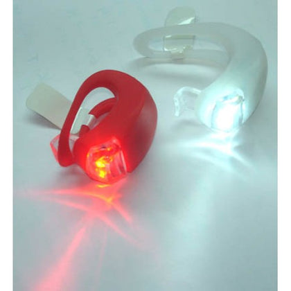 FLASHLIGHT SAFETY RED/WHITE 2LED WITH 2COIN CELL CR2032