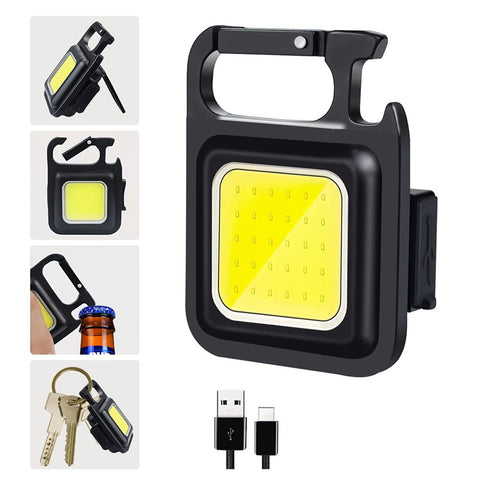 FLASHLIGHT RECHARGEABLE W/KEY CHAIN COB LIGHT 6W