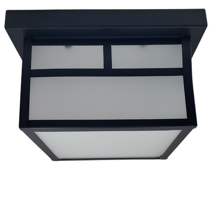 CEILING LIGHT OUDOOR 8X8IN BLACK FINISH WITH FIXTURE BODY