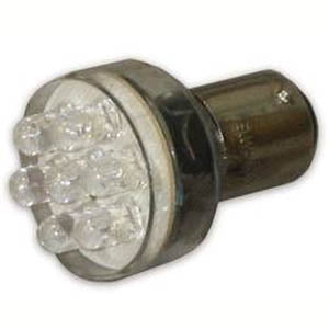 LED BULB BAYONET 12V RED 12LED DOUBLE CONTACT 80MA 7000MCD*12
