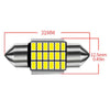 LED BULB FESTOON 12V WHITE 31MM 18LEDS WHITE 6000K 1W CAR BULB