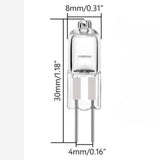 BULB 12V 50W 4MM HALOGEN G4 BASE JC BI-PIN 8X30MM SIZE WARM WHITE
