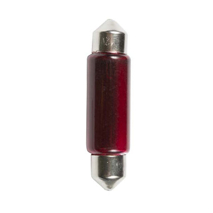 BULB FESTOON RED 12V 830MA 10W T11X41