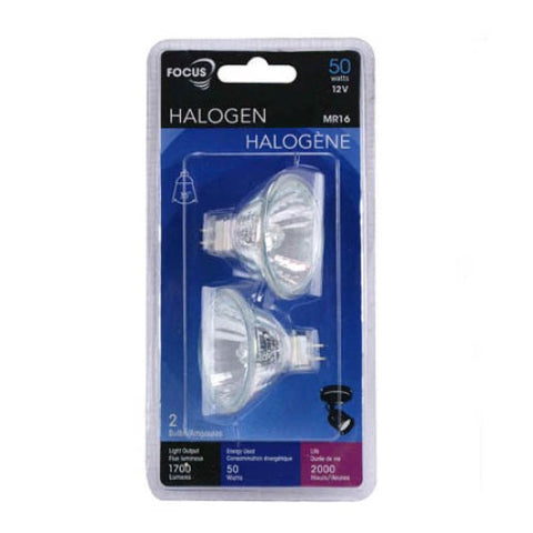 BULB 12V 50W 5MM HALOGEN MR16 CLEAR BI-PIN GU5.3