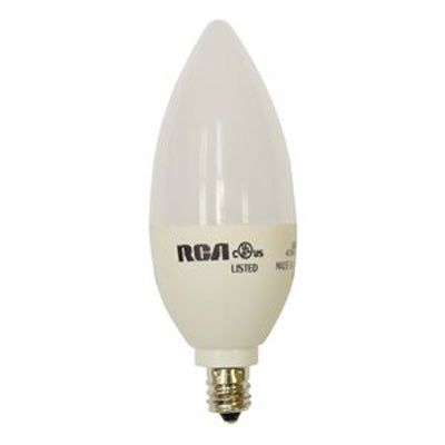 BULB LED B10 E12 WARM WHITE 4.5W DIMMABLE 120V BLUNT TIP 3000K