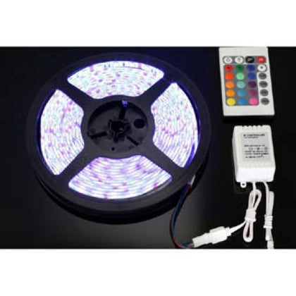 LED FLEXIBLE STRIP 7 COLOURS 12V IP65 6-7 LUMENS PER LED