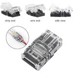 LED STRIP SNAPON 2P STRIP-WIRES 10MM CONNECTOR FOR IP65 STRIPS