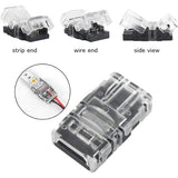 LED STRIP SNAPON 2P STRIP-WIRES 10MM CONNECTOR FOR IP65 STRIPS