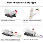 LED STRIP SNAPON 2P STRIP-STRIP 10MM CONNECTOR FOR IP65 STRIPS