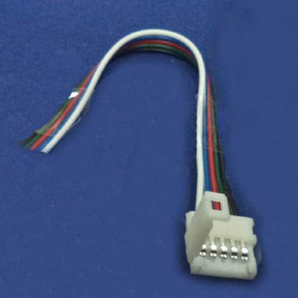 LED STRIP SNAP ON 5P CONN W/WIRE POWER TO STRIP RGB+W
