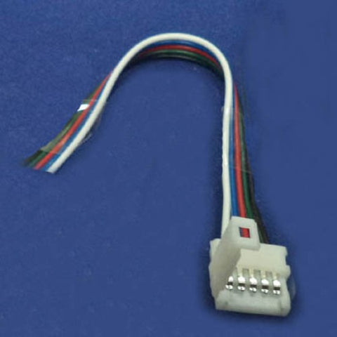LED STRIP SNAP ON 5P CONN W/WIRE POWER TO STRIP RGB+W