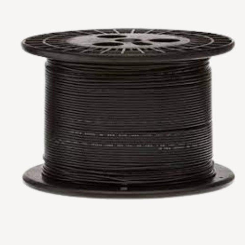 TEFLON WIRE STRANDED 18AWG 2500F BLK UNSHLD SILVER PLATED COPPER{