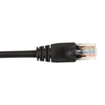 PATCH CORD CAT5E BLK 1FT SNAGLESS BOOT