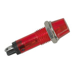 INDICATOR 12VDC 7MM RED CHMT TAB