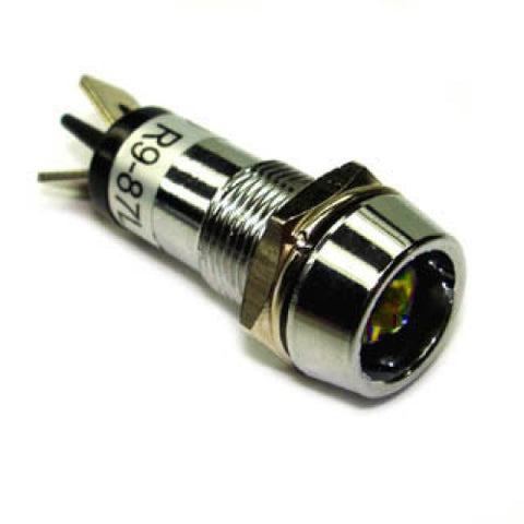 INDICATOR 12V LED 13MM AMB CHMT QT