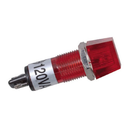 INDICATOR 120V 10MM RED CHMT SOL