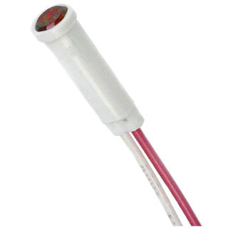 INDICATOR 250V 7MM RED PRESS WIRE NEON FLUSH