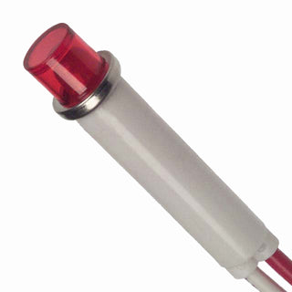 INDICATOR 12V LED 9MM RED PRESS FIT WITH WIRE