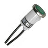 INDICATOR 12V 50MA 12MM GRN SNAP W/WIRES