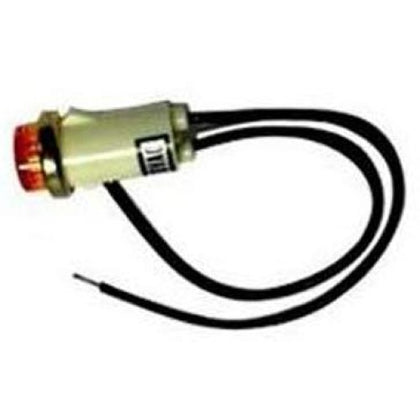 INDICATOR 120V 13MM RED SNAP WIRE